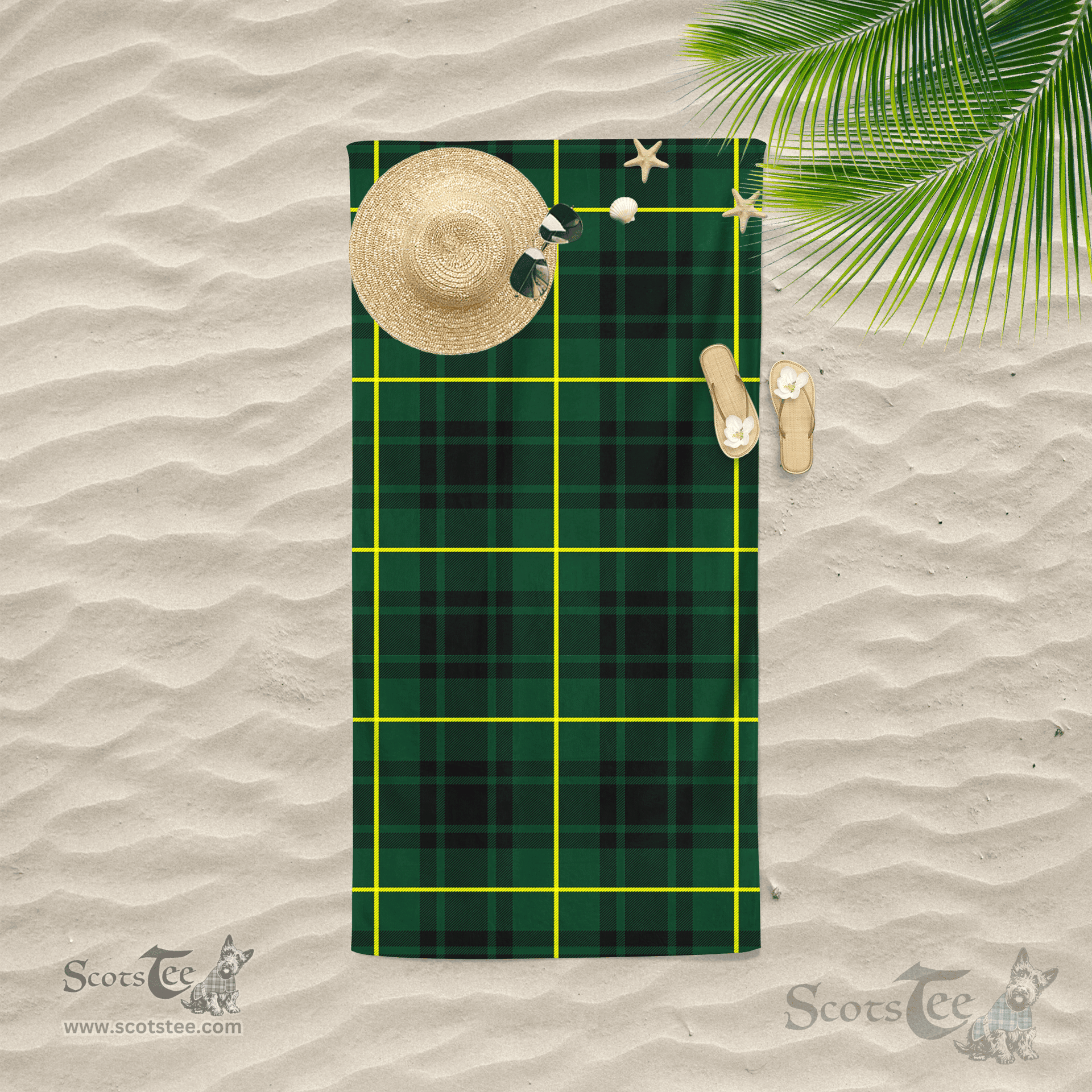 Scottish MacArthur Modern Clan Tartan Beach Towel