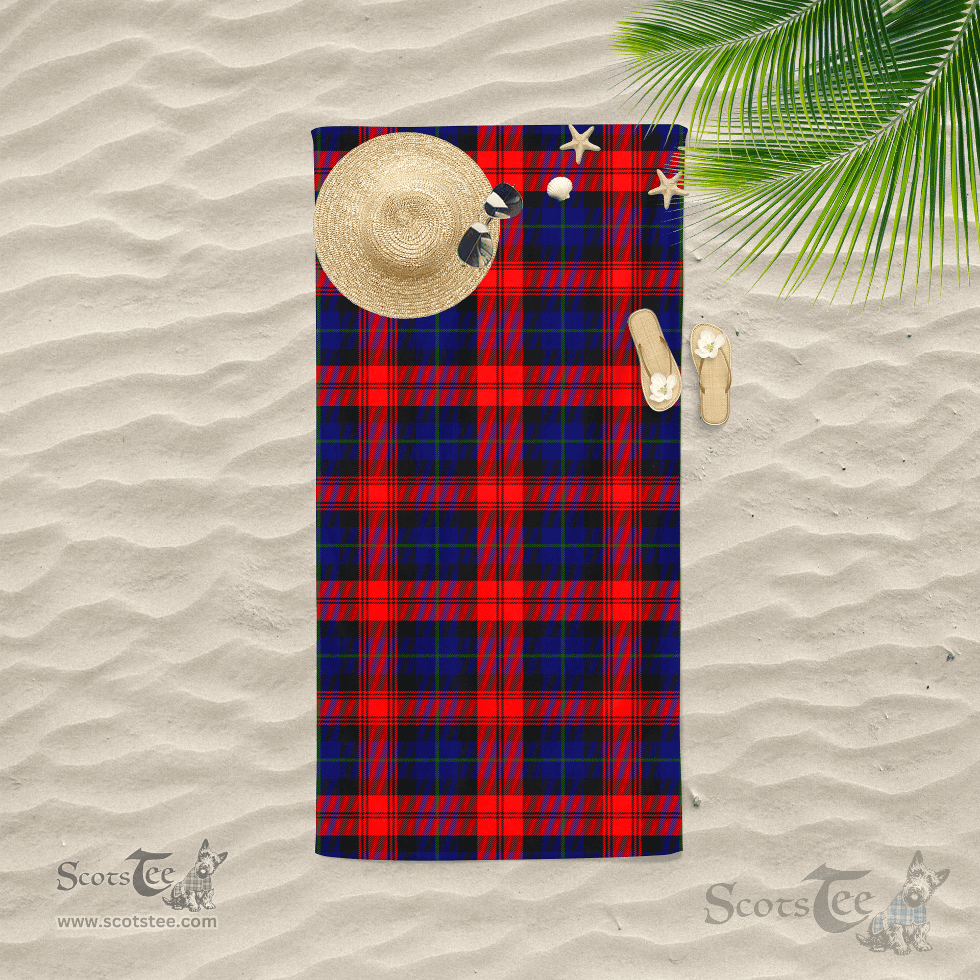 Scottish MacLachlan Modern Clan Tartan Beach Towel