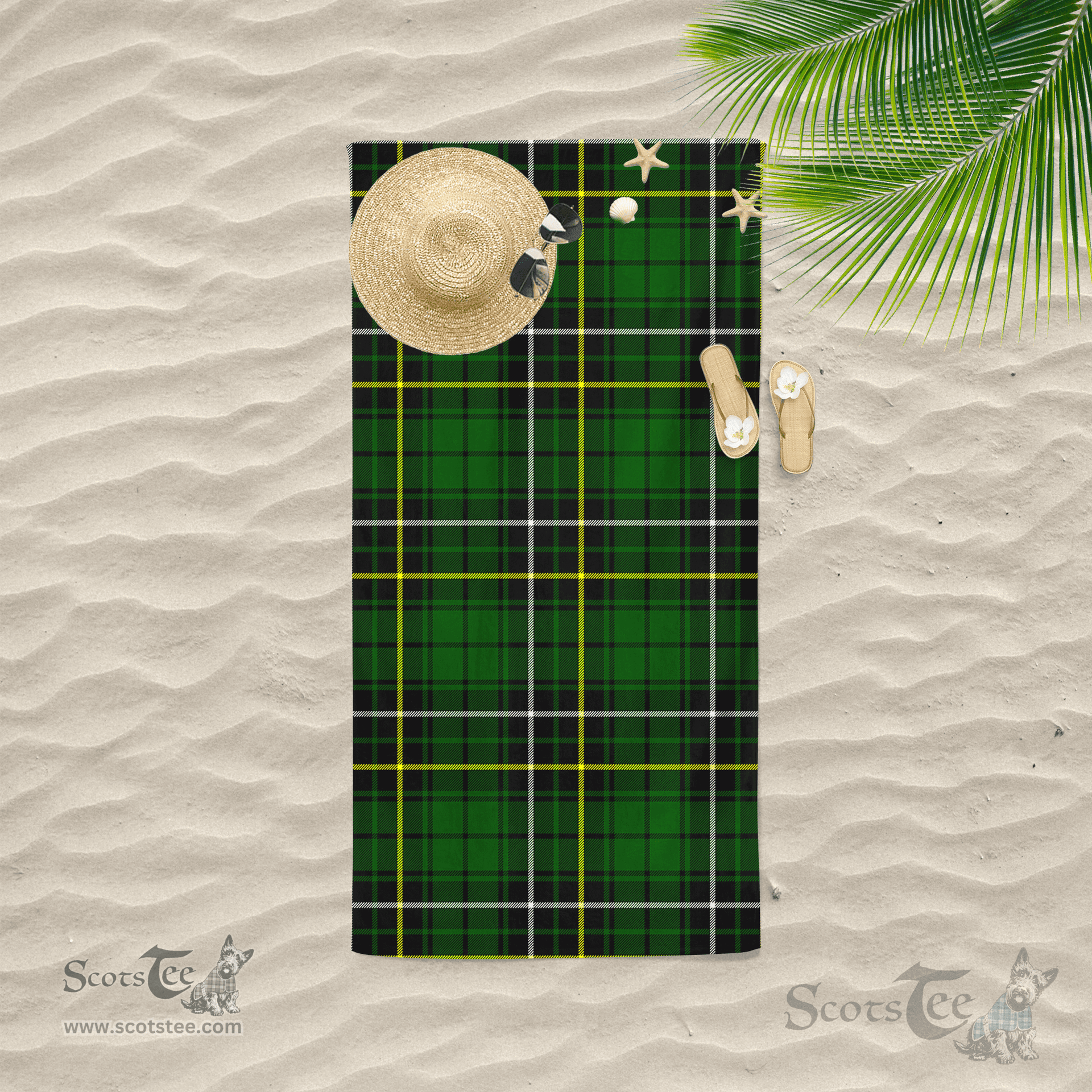 Scottish MacAlpine Modern Clan Tartan Beach Towel