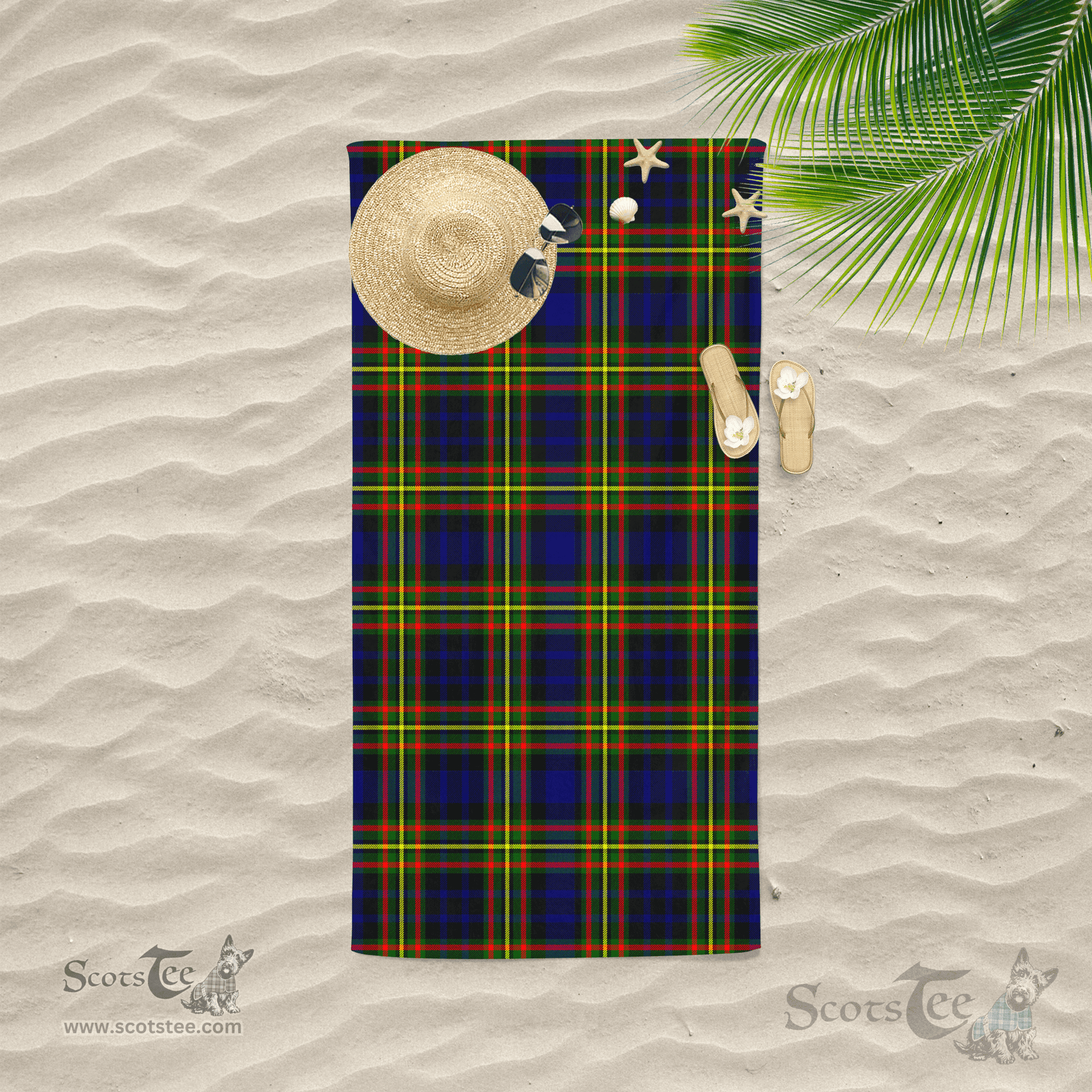 Scottish MacLellan Modern Clan Tartan Beach Towel