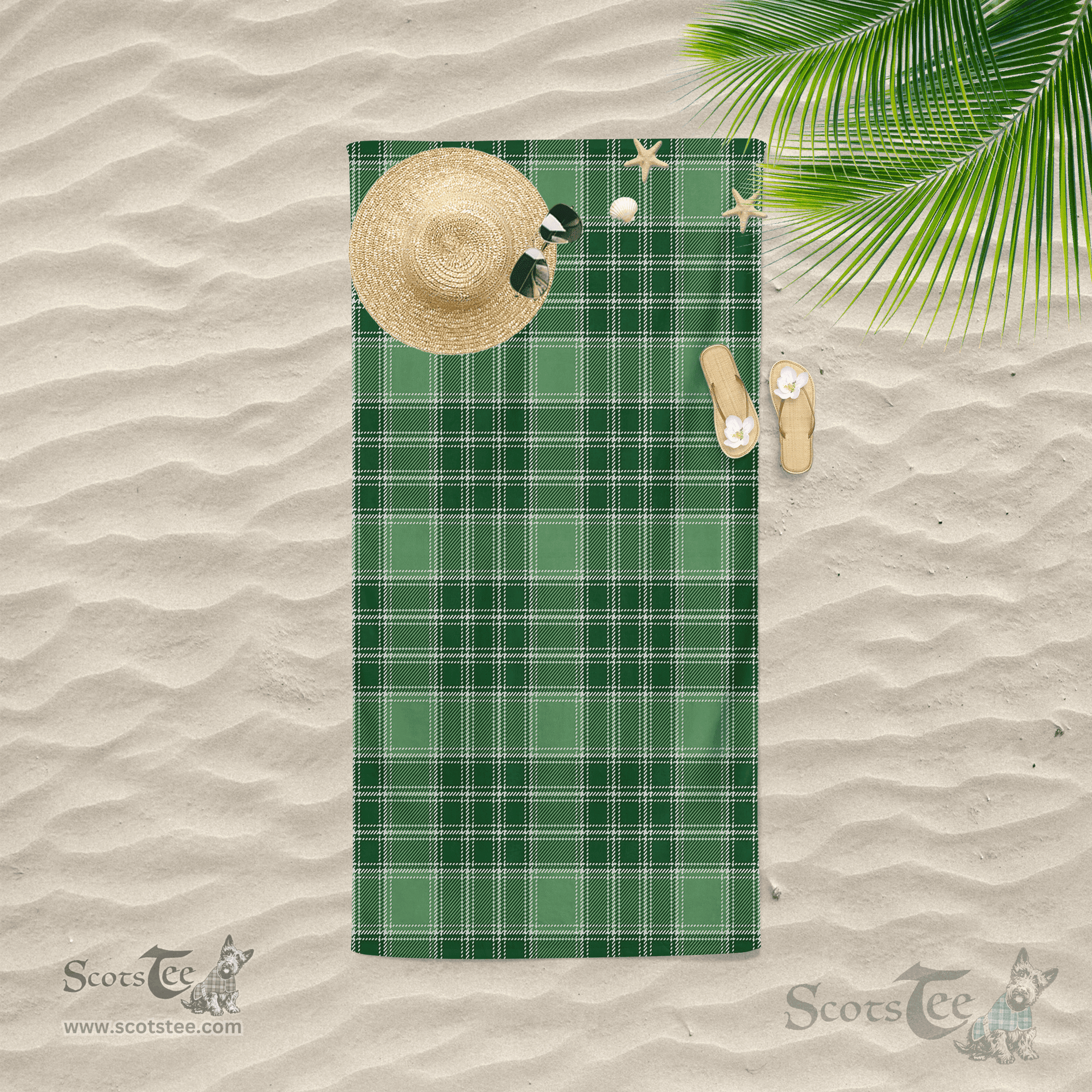 Scottish MacDonald Lord Of The Isles Hunting Clan Tartan Beach Towel