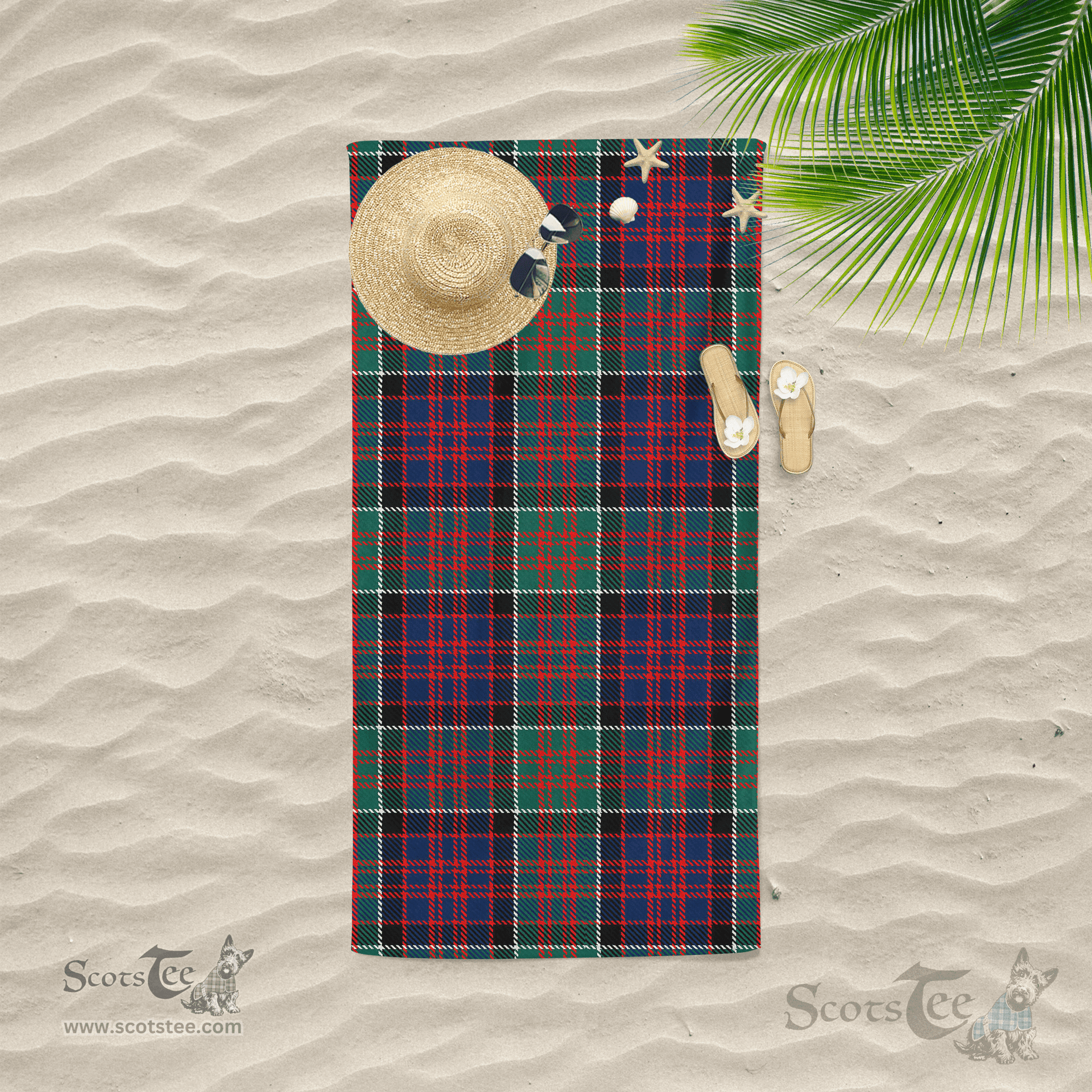 Scottish Macdonald Clan Tartan Beach Towel