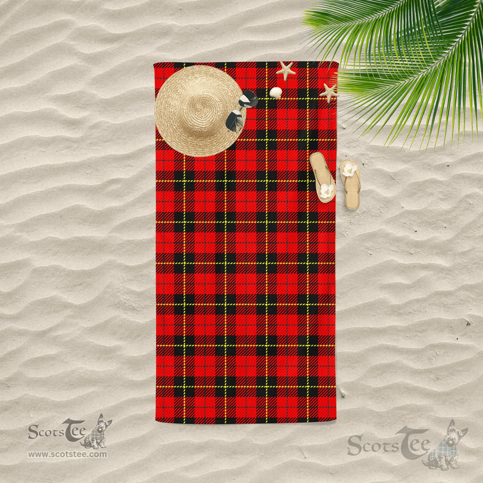 Scottish Wallace Clan Tartan Beach Towel