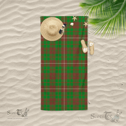 Scottish MacKinnon Hunting Modern Clan Tartan Beach Towel