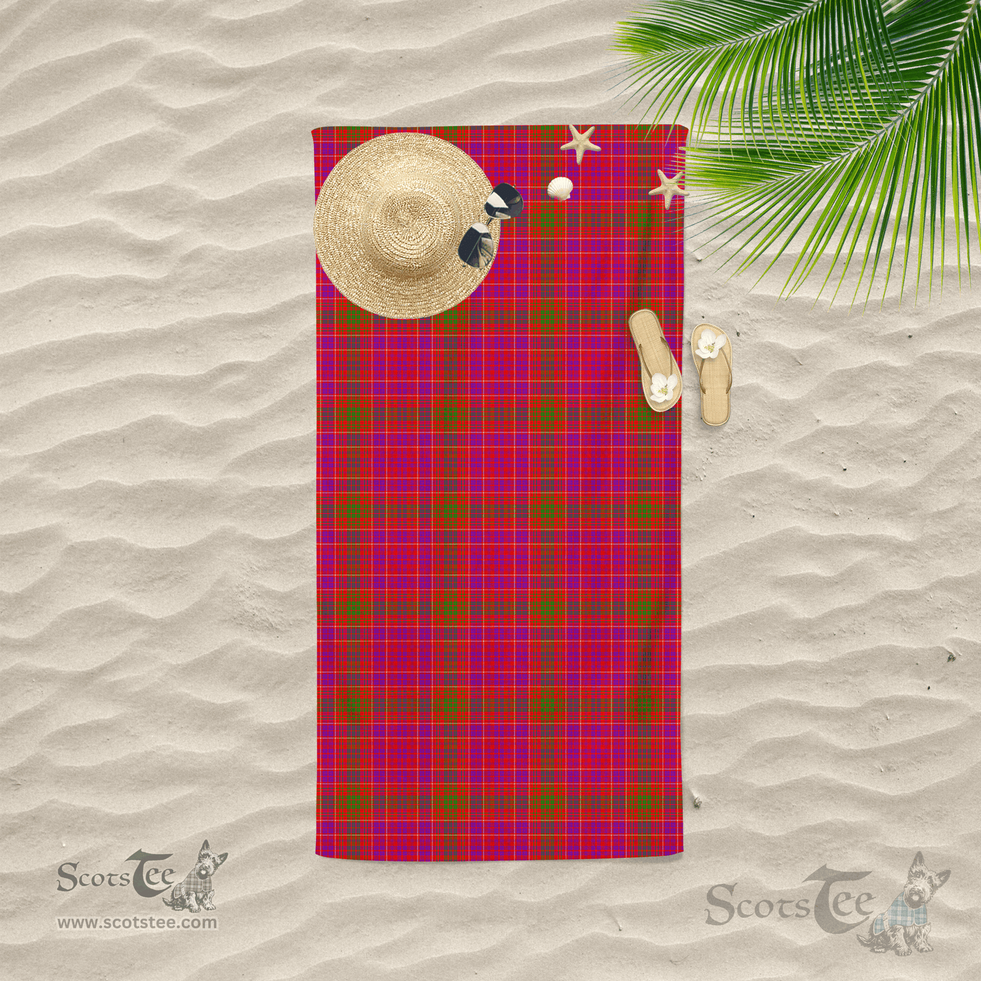 Scottish Lumsden Of Clova Clan Tartan Beach Towel