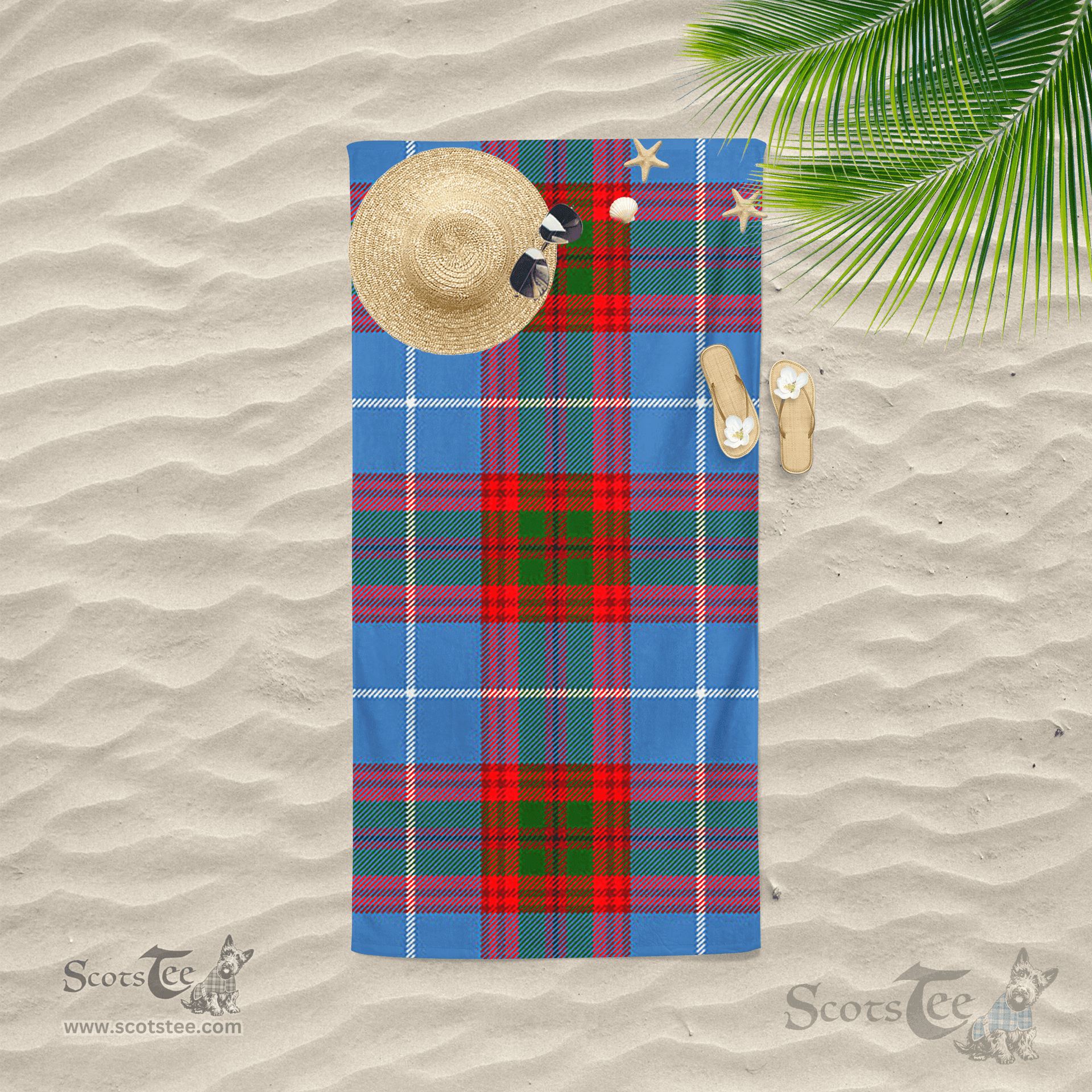 Scottish Newton Clan Tartan Beach Towel