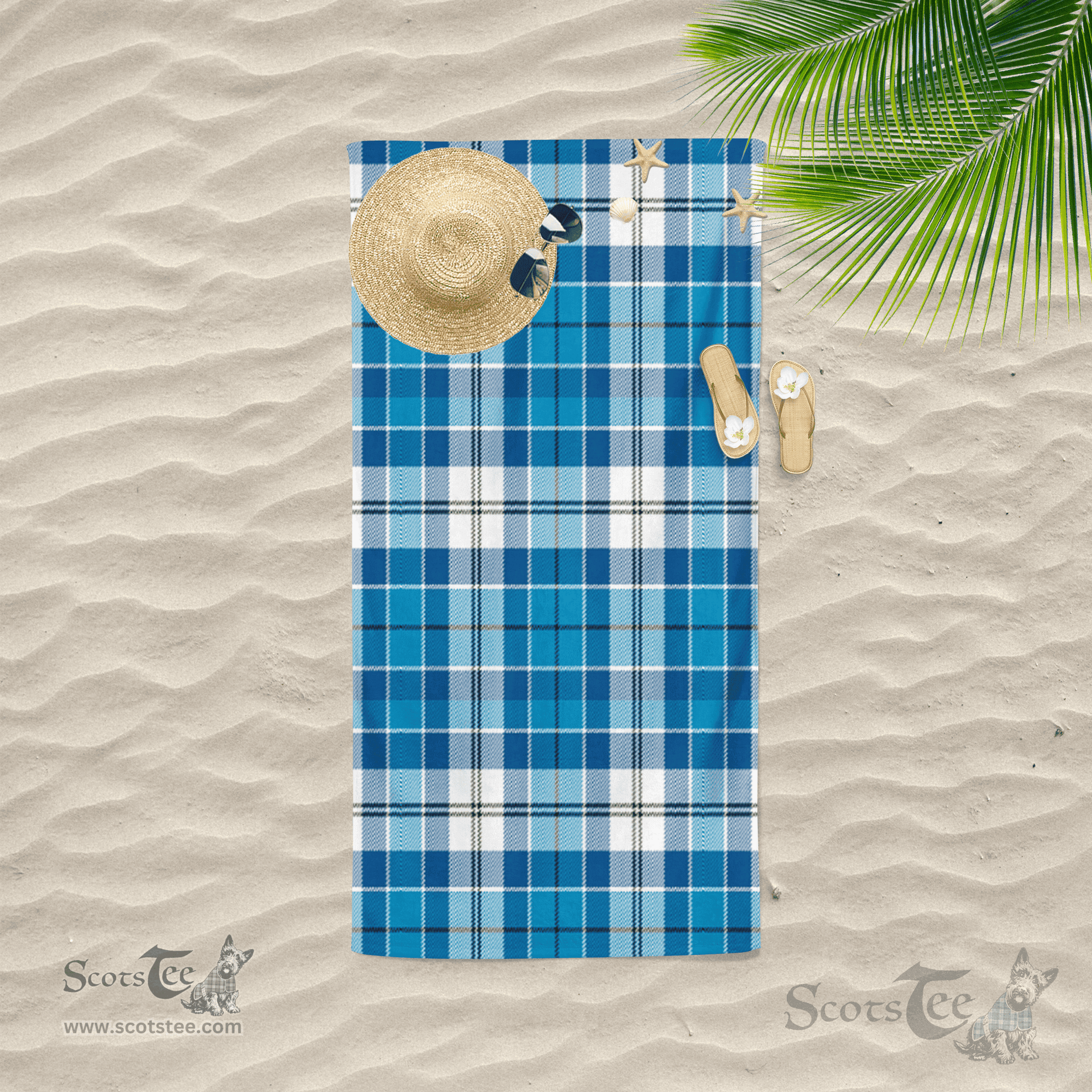 Scottish Roberton Clan Tartan Beach Towel