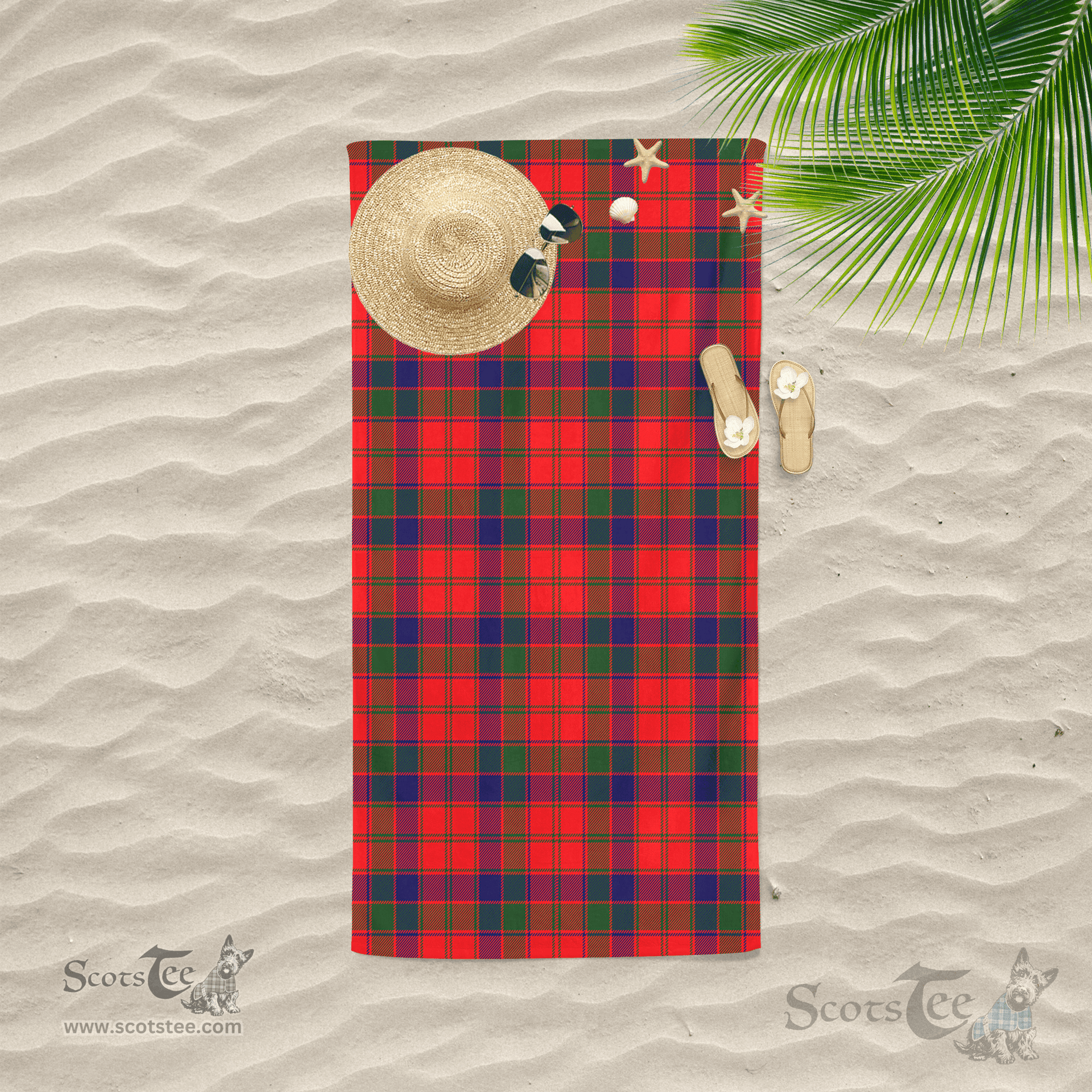 Scottish Robertson Modern Clan Tartan Beach Towel