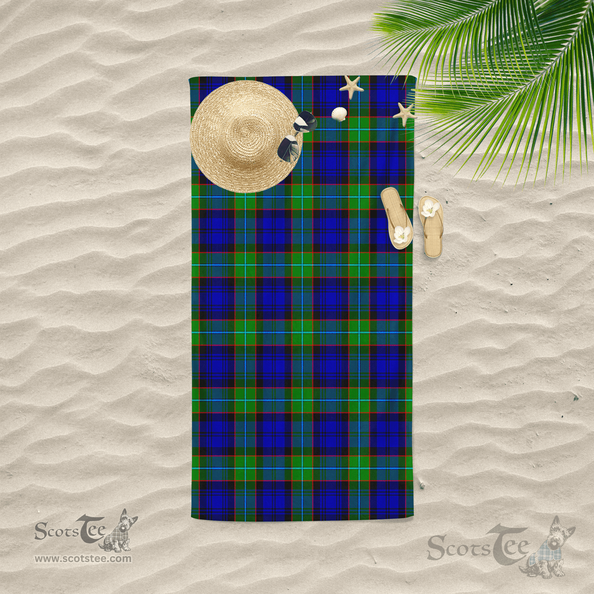 Scottish Sempill Clan Tartan Beach Towel