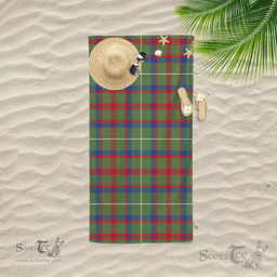 Scottish Shaw Green Modern Clan Tartan Beach Towel