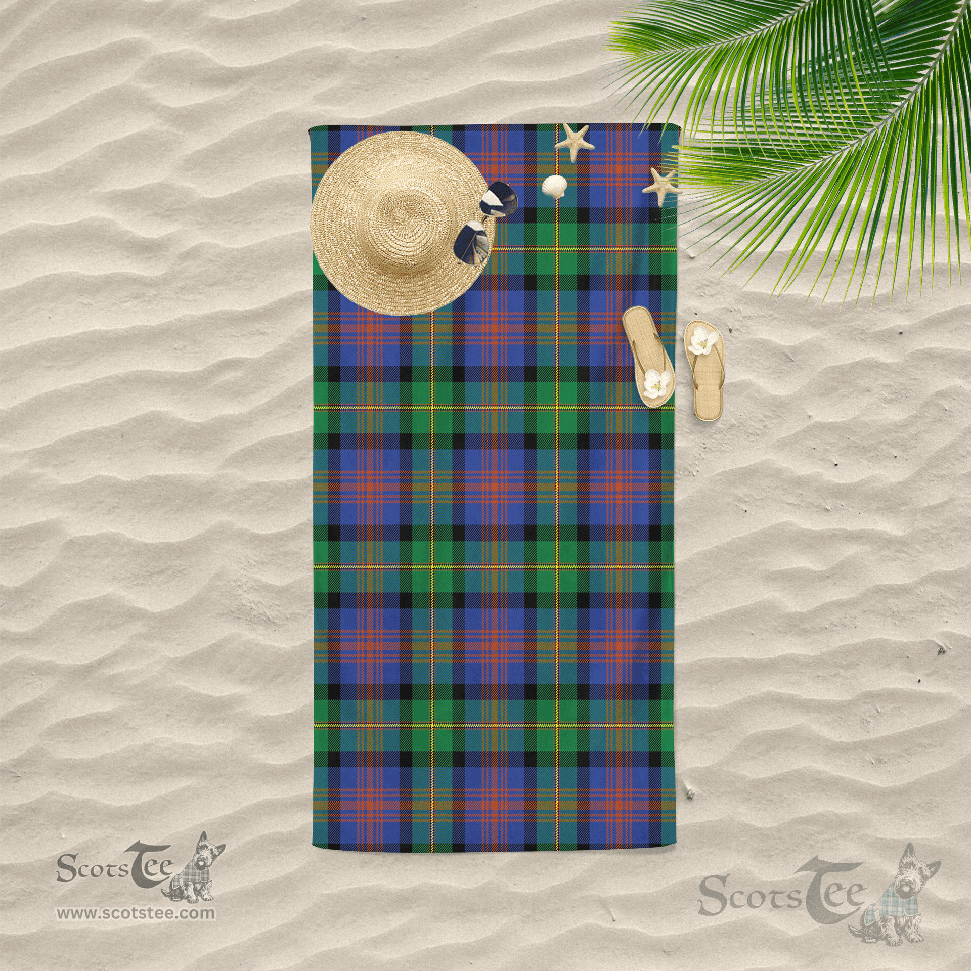Scottish Logan Ancient Clan Tartan Beach Towel