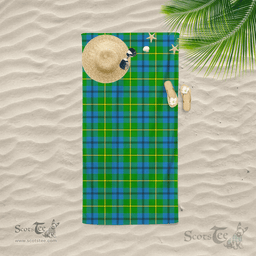 Scottish Johnston Clan Tartan Beach Towel