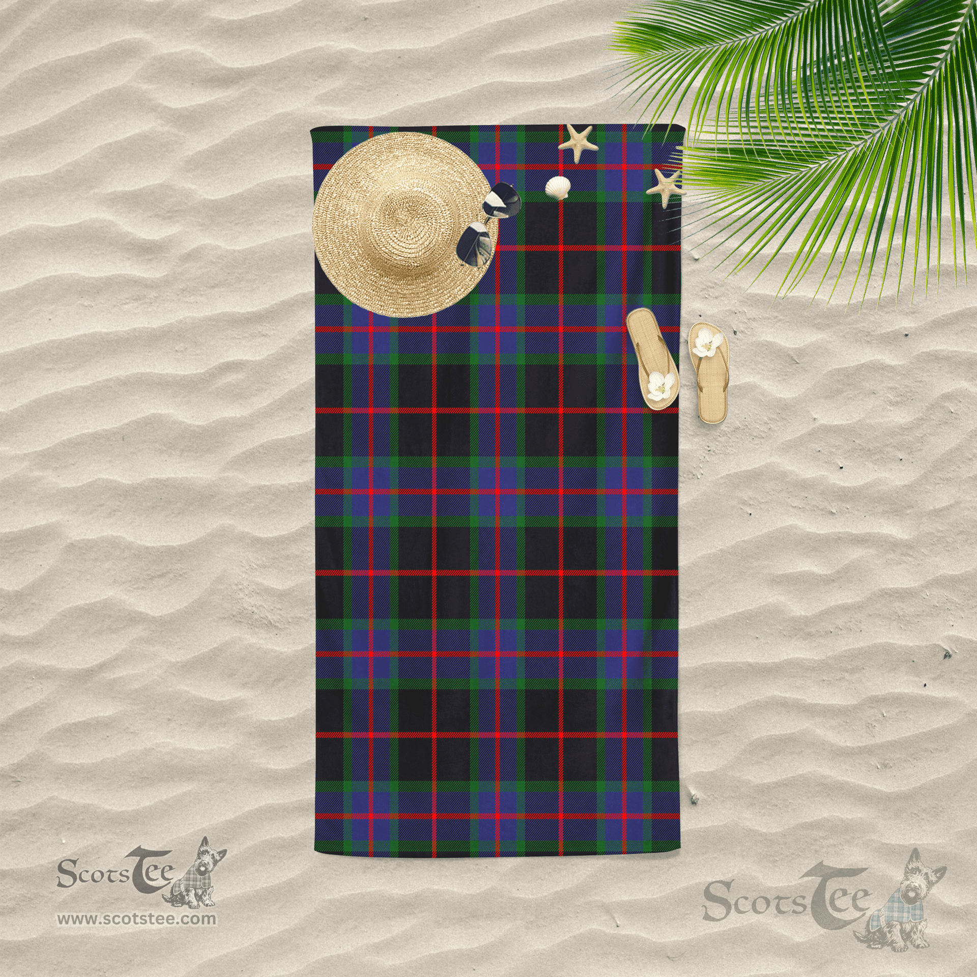 Scottish Nairn Clan Tartan Beach Towel