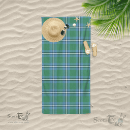Scottish Irvine Clan Tartan Beach Towel