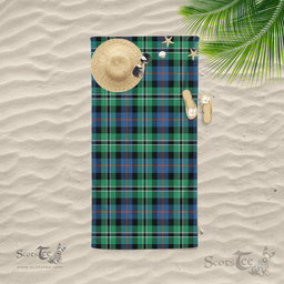 Scottish Rose Hunting Ancient Clan Tartan Beach Towel