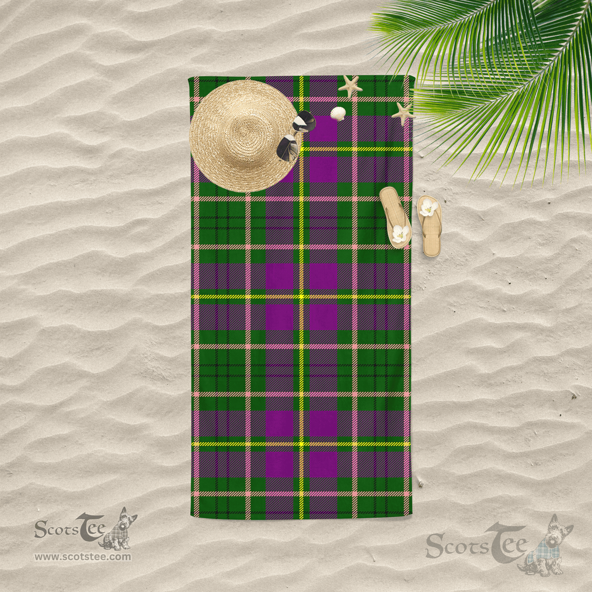 Scottish Taylor Clan Tartan Beach Towel