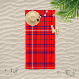 Scottish Rose Clan Tartan Beach Towel