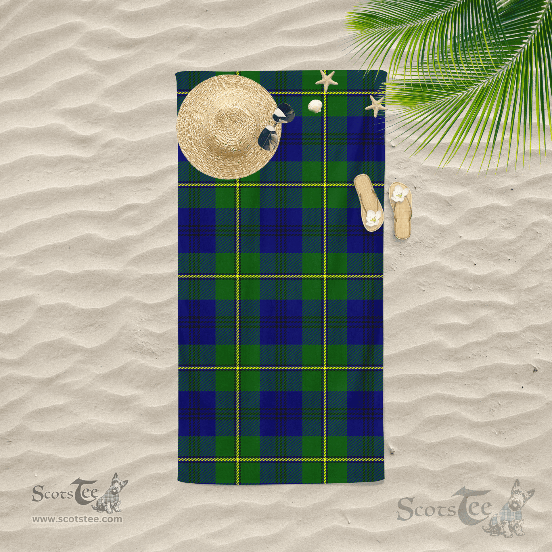 Scottish Johnson Clan Tartan Beach Towel