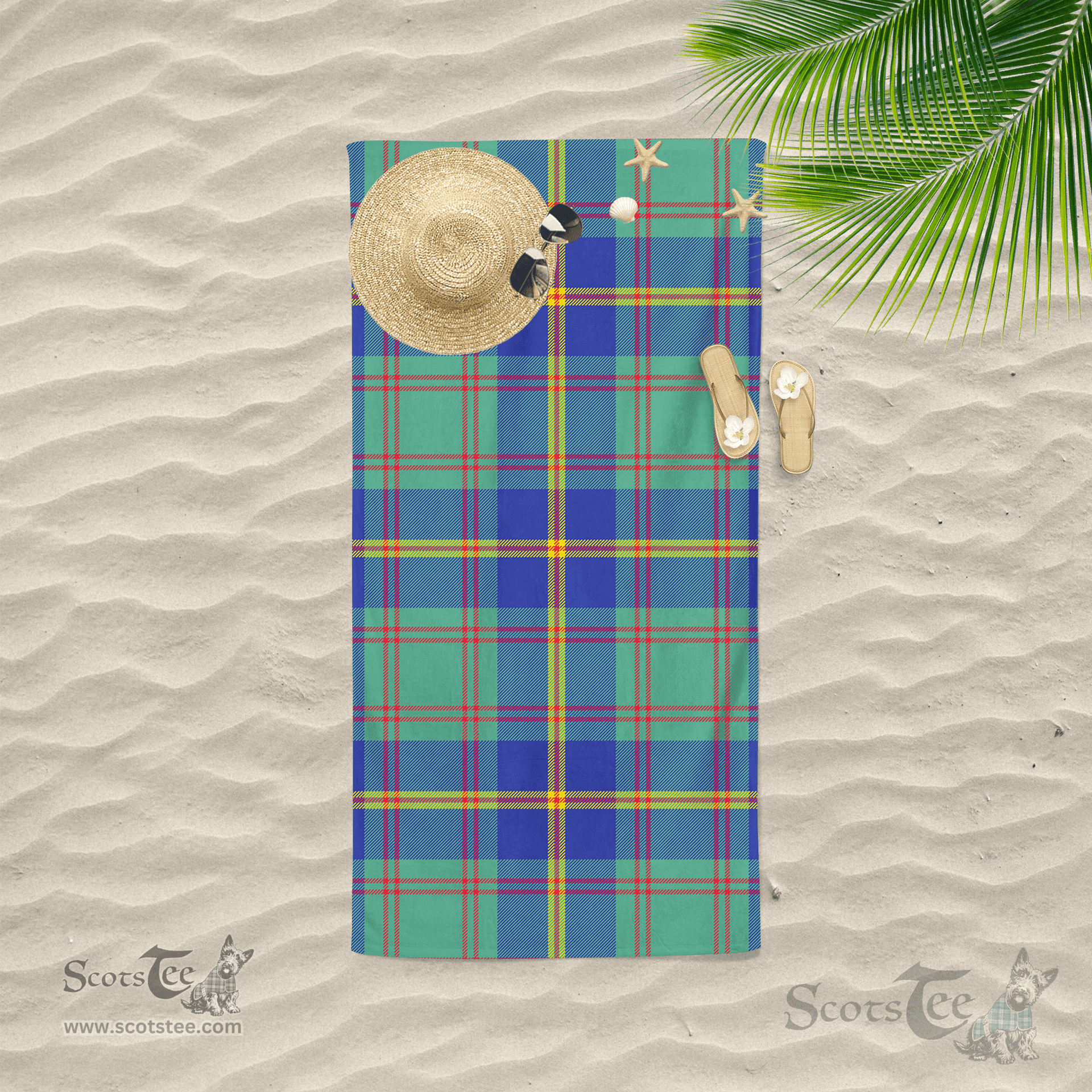 Scottish US Marine Clan Tartan Beach Towel