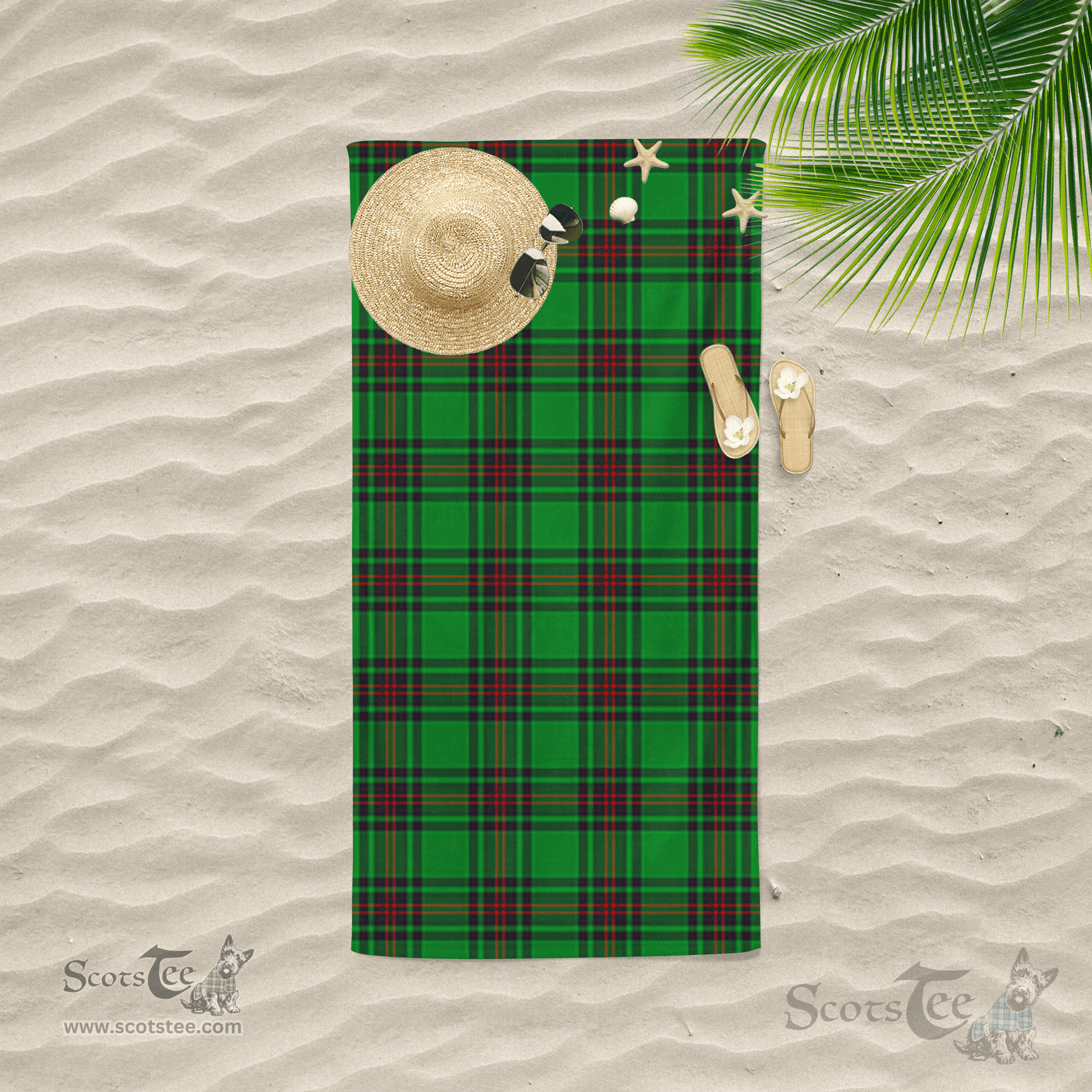Scottish Lundin Clan Tartan Beach Towel