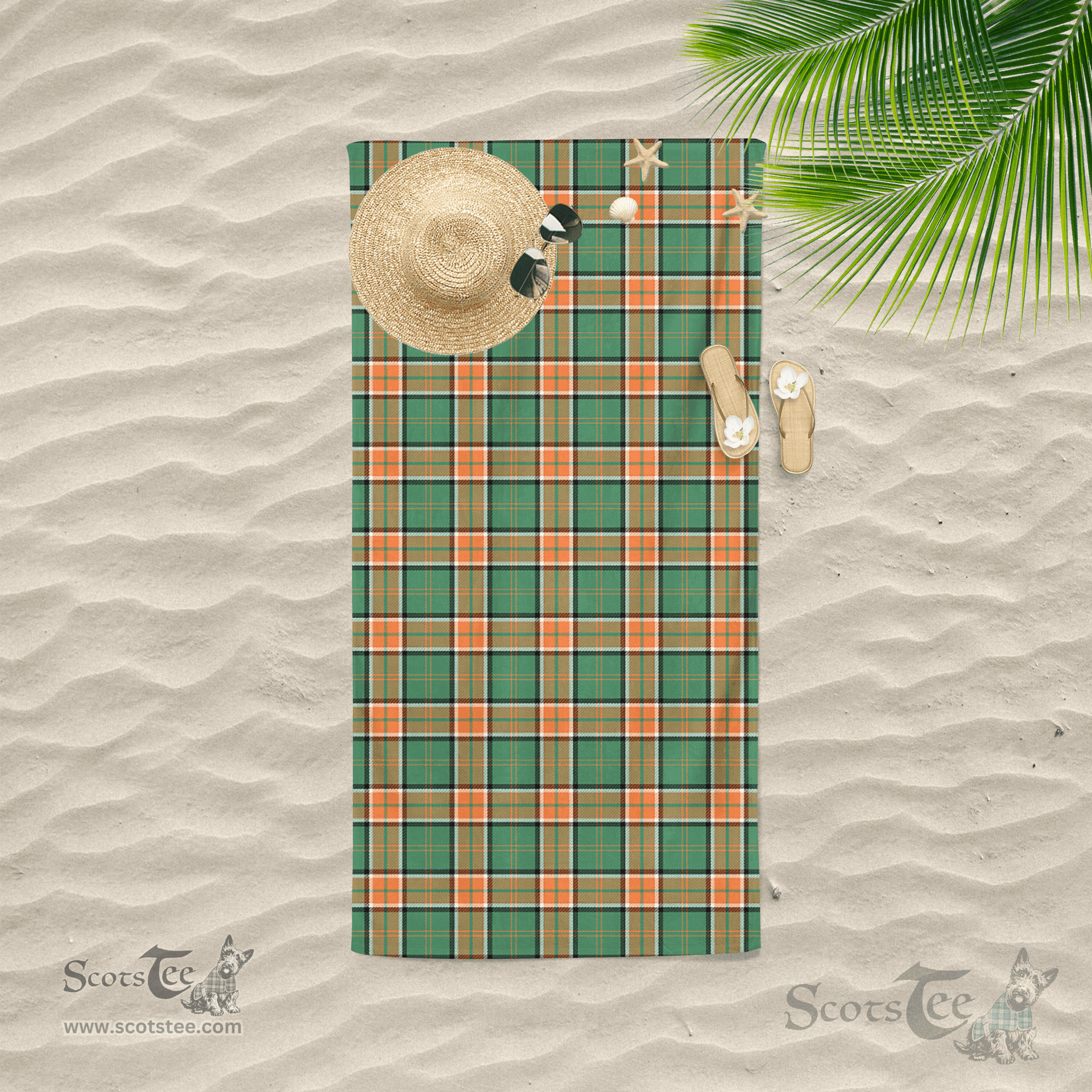 Scottish Pollock Hunting Clan Tartan Beach Towel
