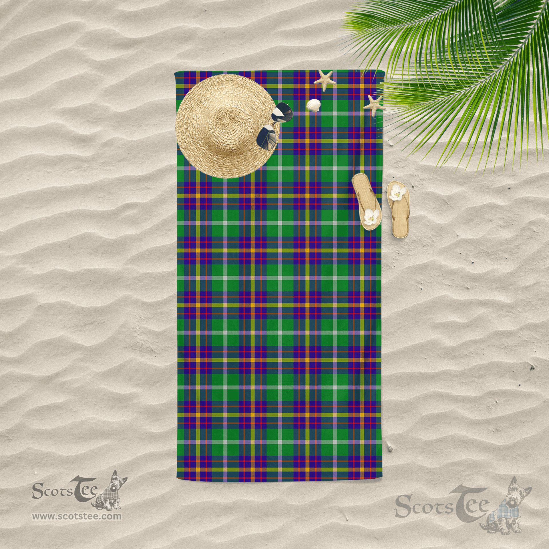 Scottish Inglis Clan Tartan Beach Towel