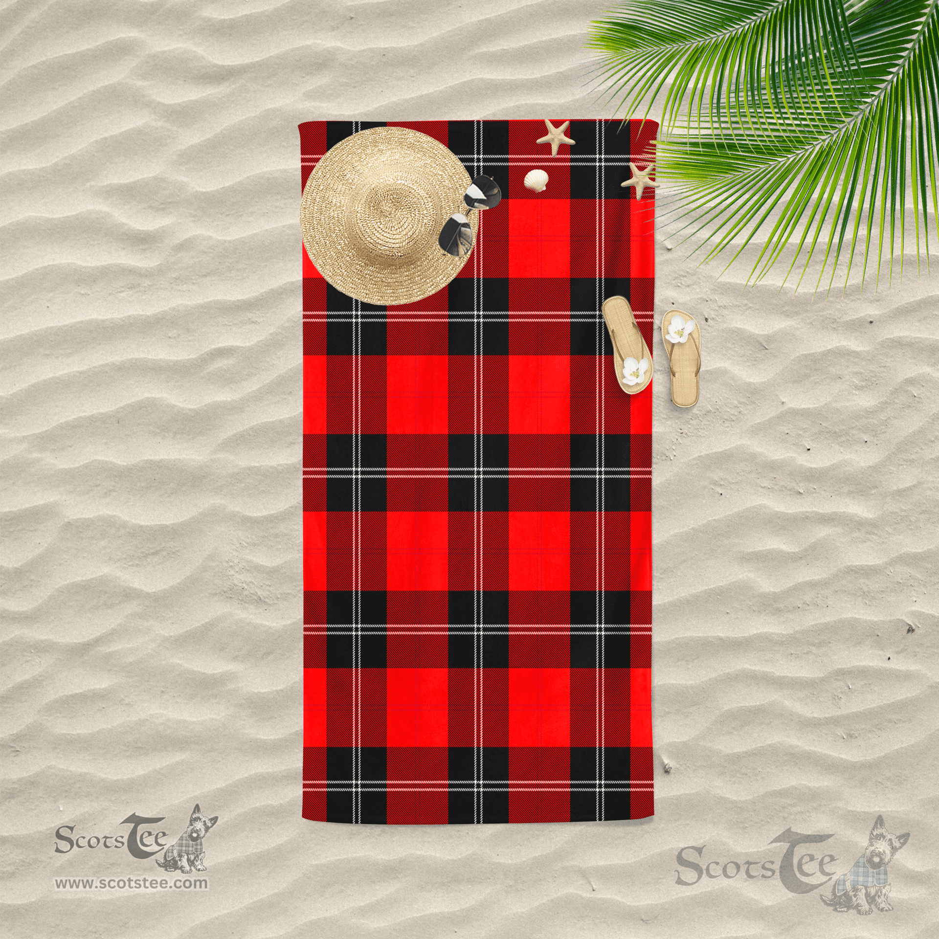 Scottish Ramsay Modern Clan Tartan Beach Towel
