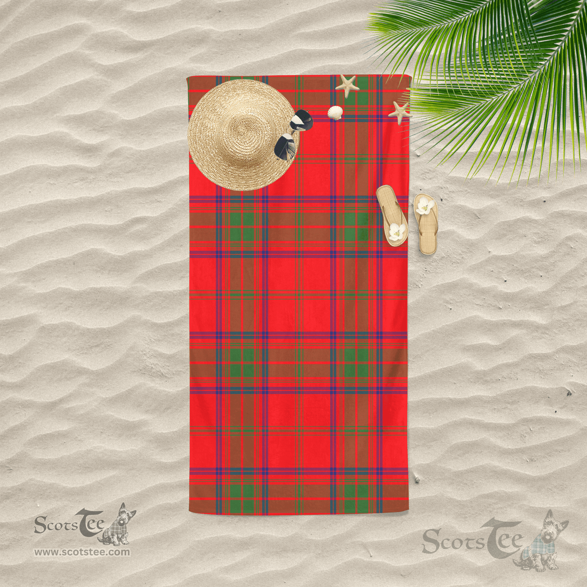 Scottish Ross Modern Clan Tartan Beach Towel