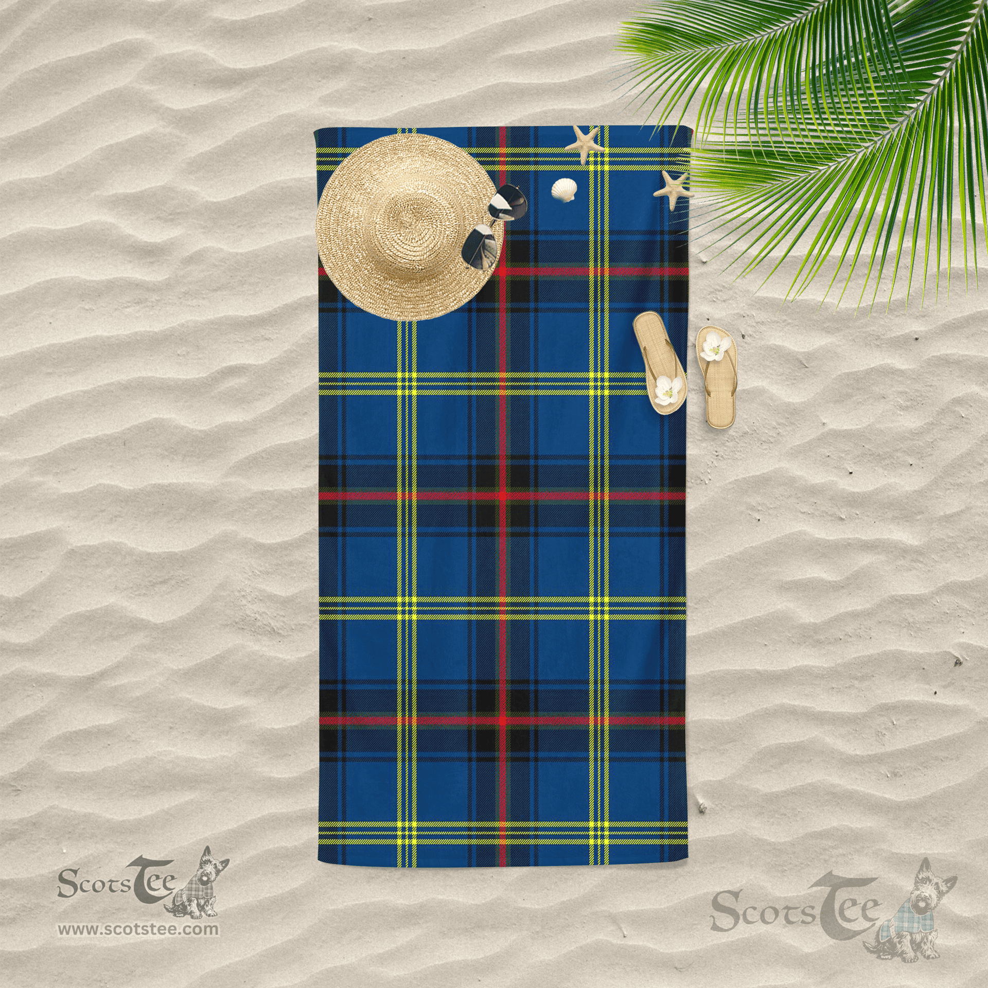 Scottish Grewar Clan Tartan Beach Towel