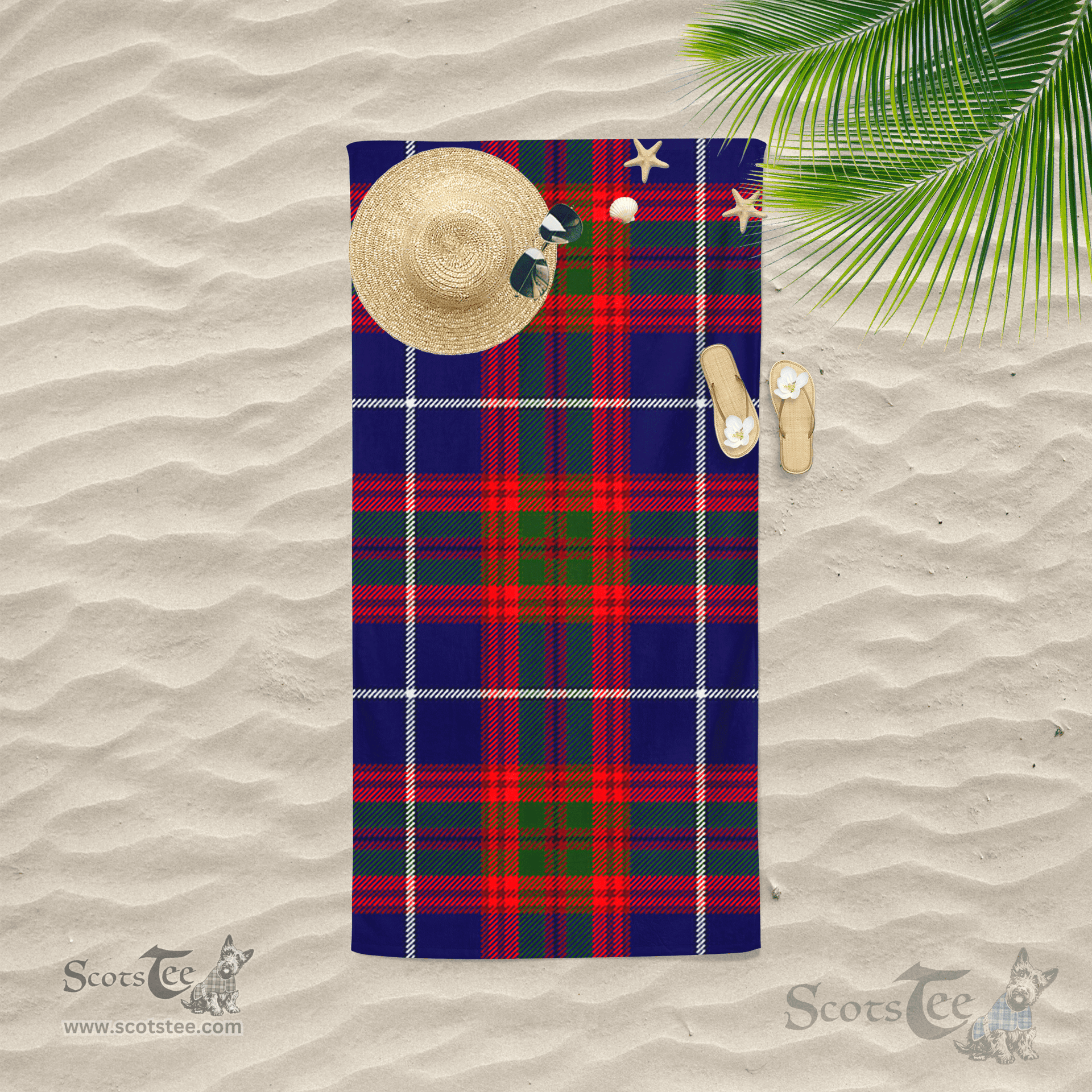 Scottish Pennycook Clan Tartan Beach Towel