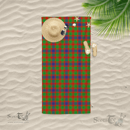 Scottish Kinninmont Clan Tartan Beach Towel