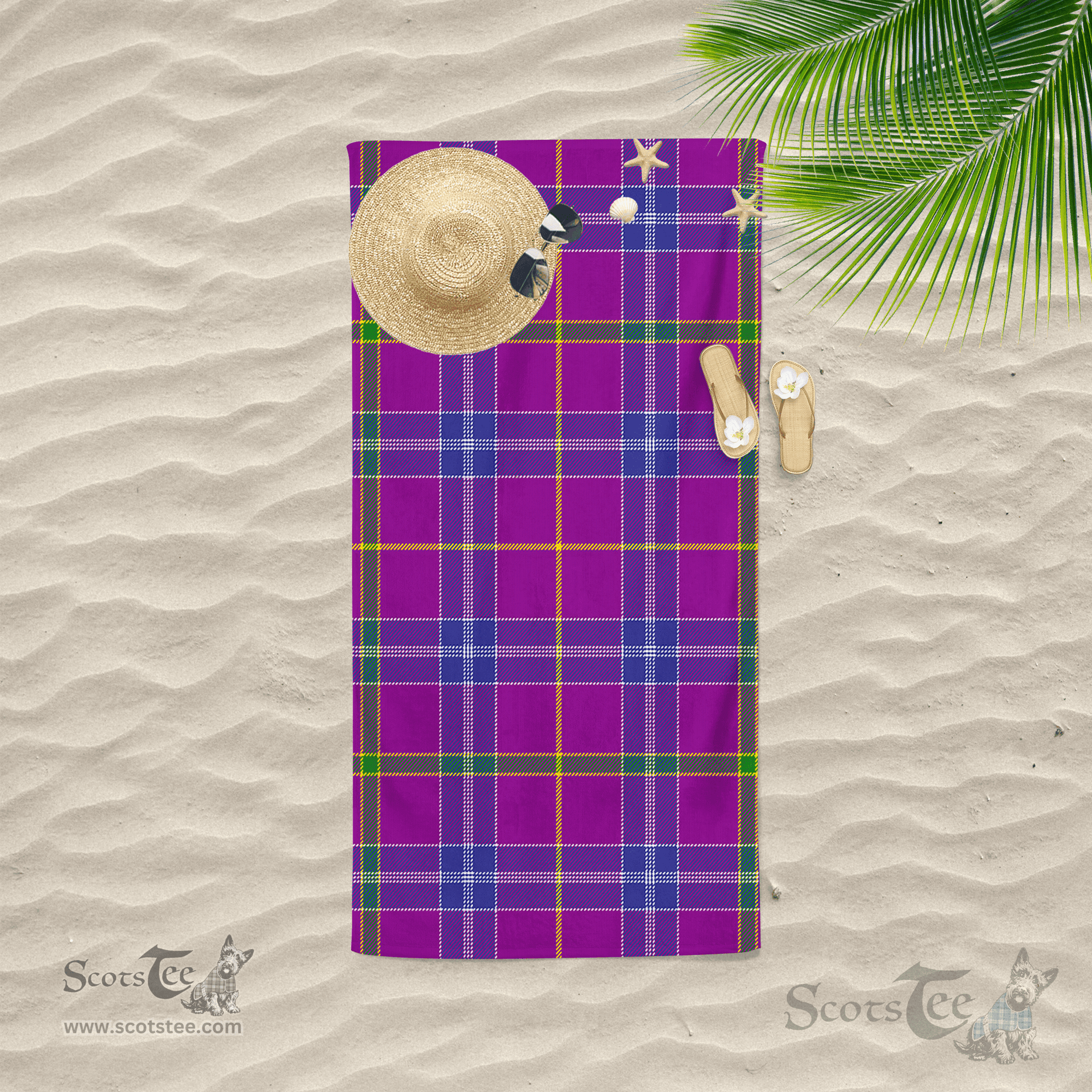 Scottish Jackson Clan Tartan Beach Towel