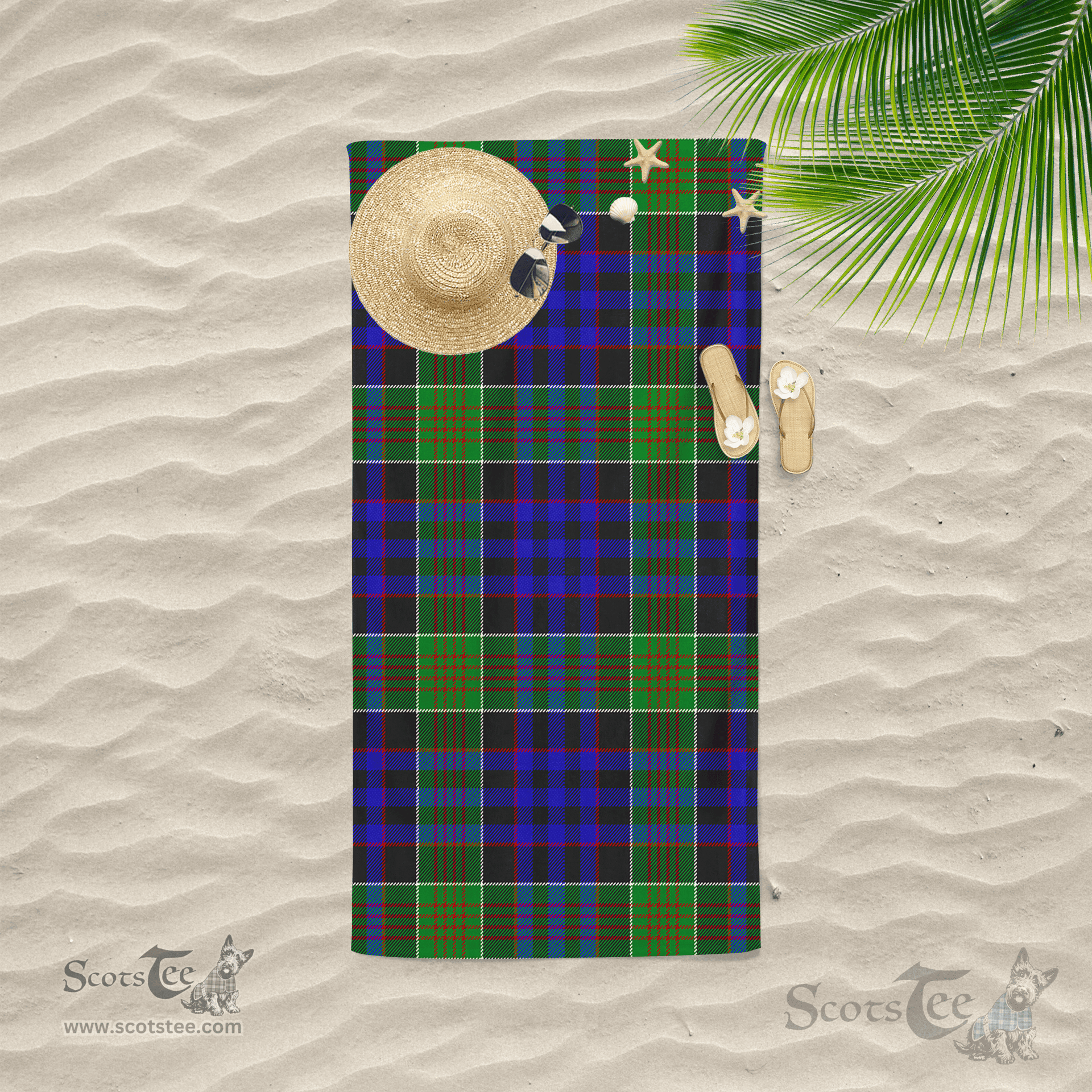 Scottish Newman Clan Tartan Beach Towel