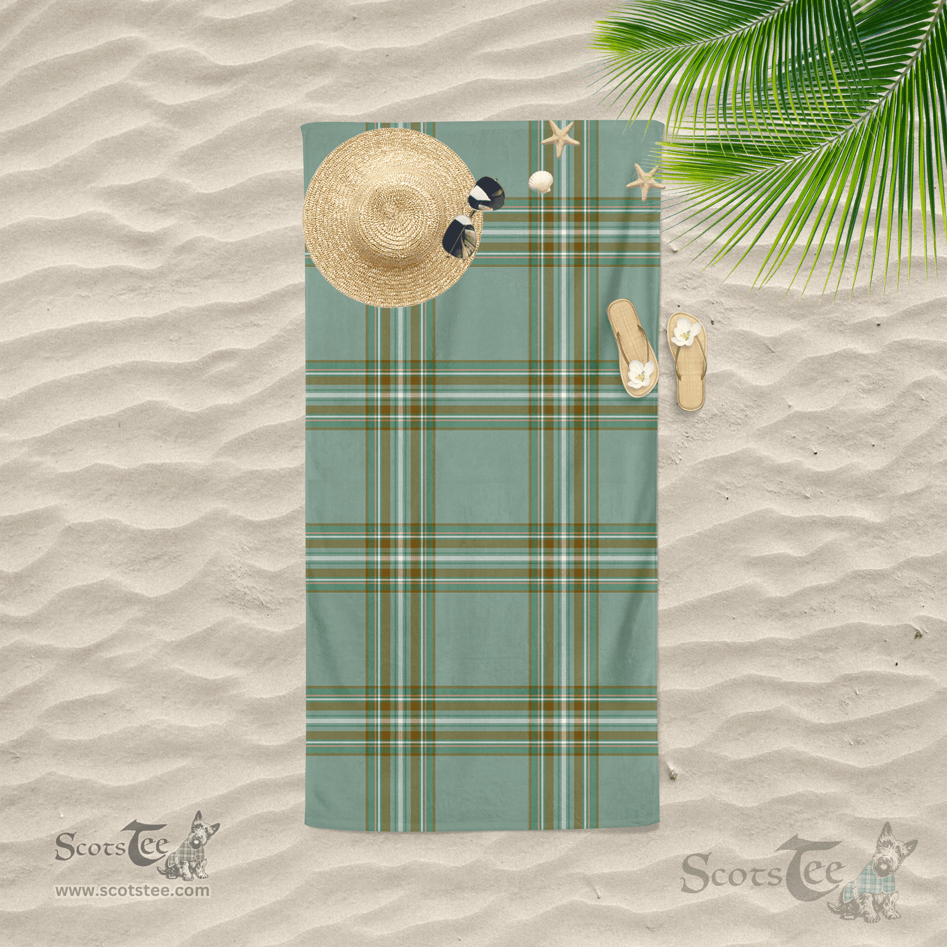 Scottish Kelly Clan Tartan Beach Towel