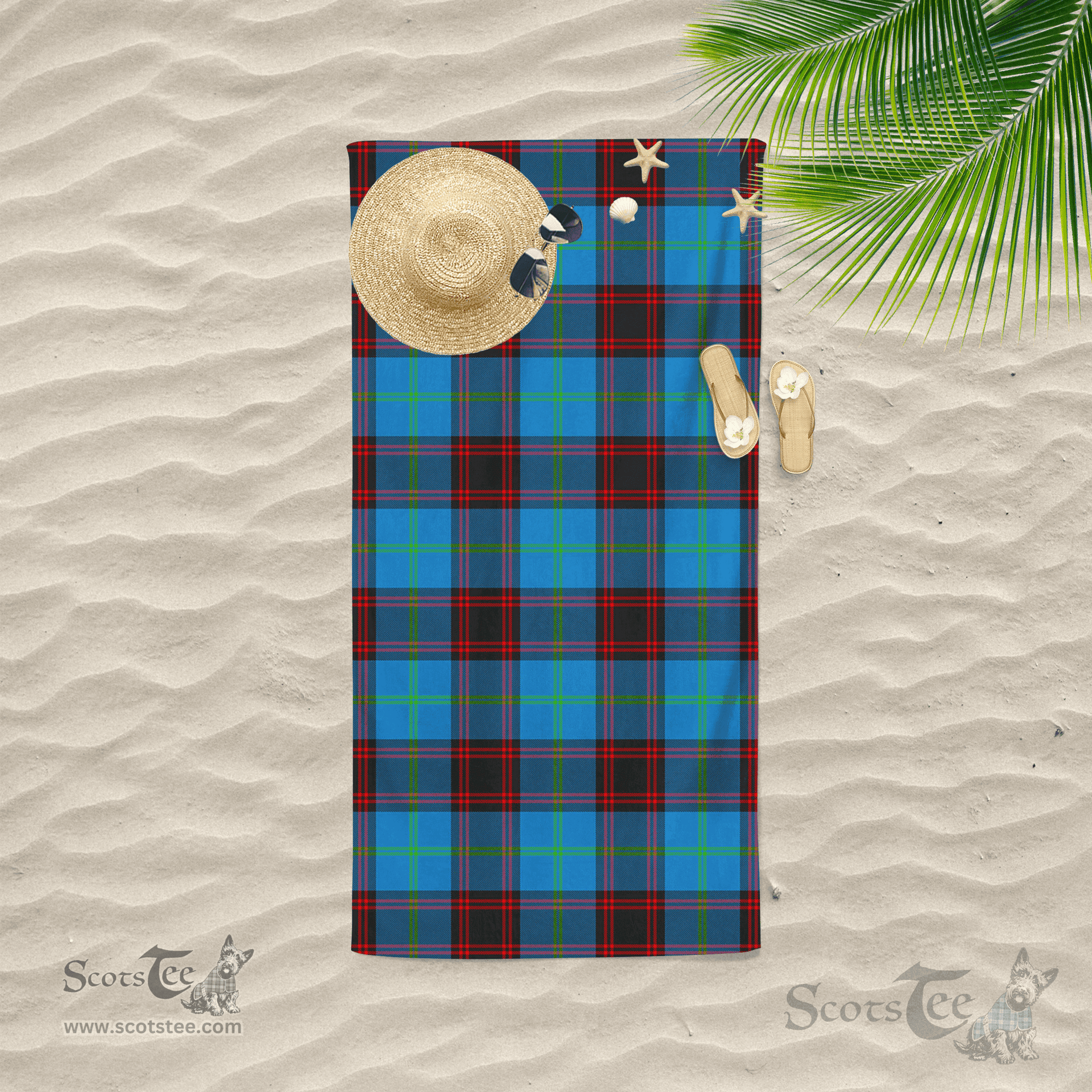 Scottish Home Ancient Clan Tartan Beach Towel