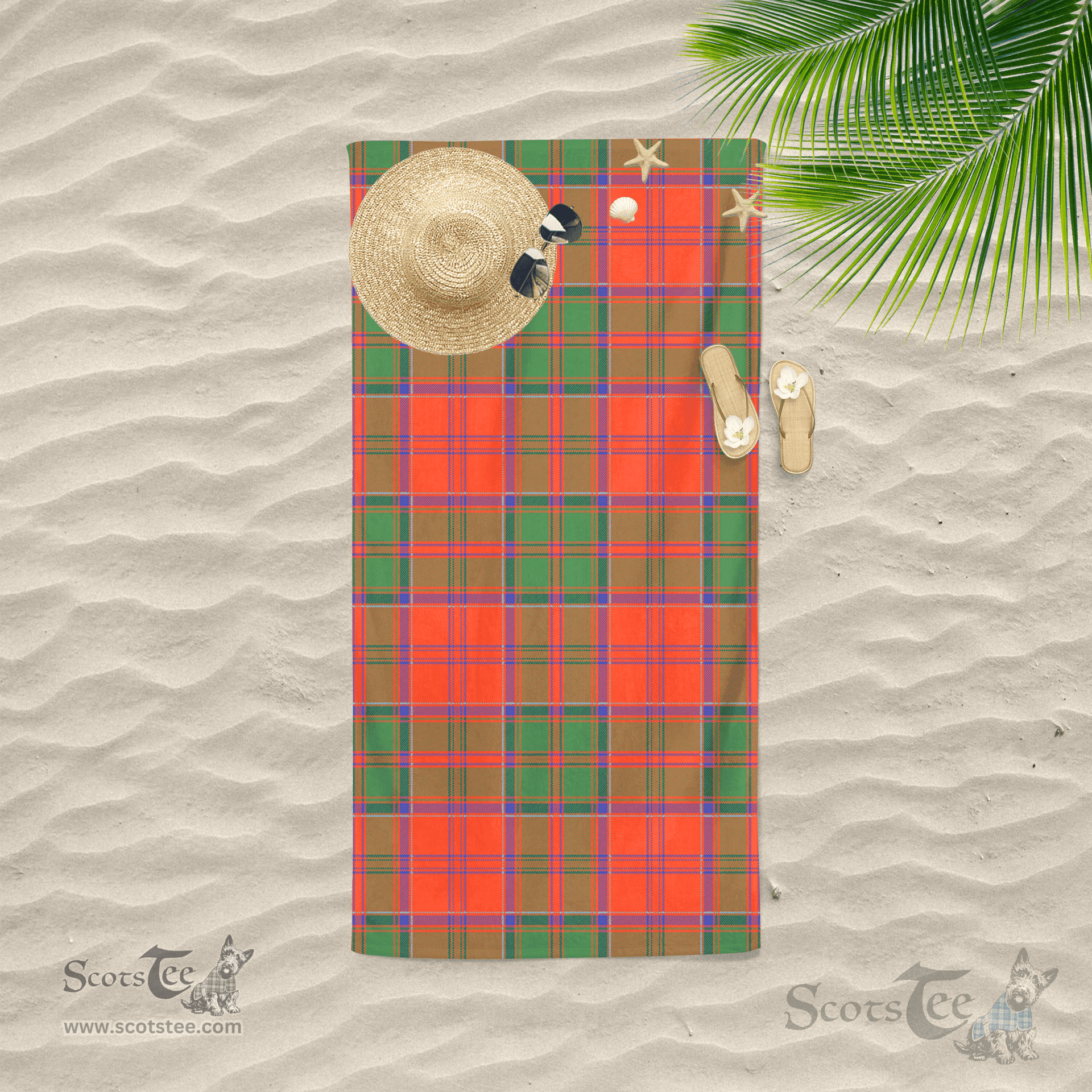 Scottish Grant Ancient Clan Tartan Beach Towel