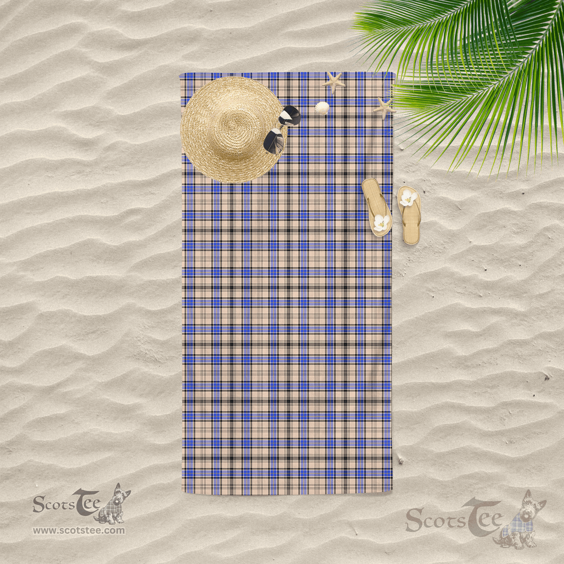 Scottish Hannay Clan Tartan Beach Towel