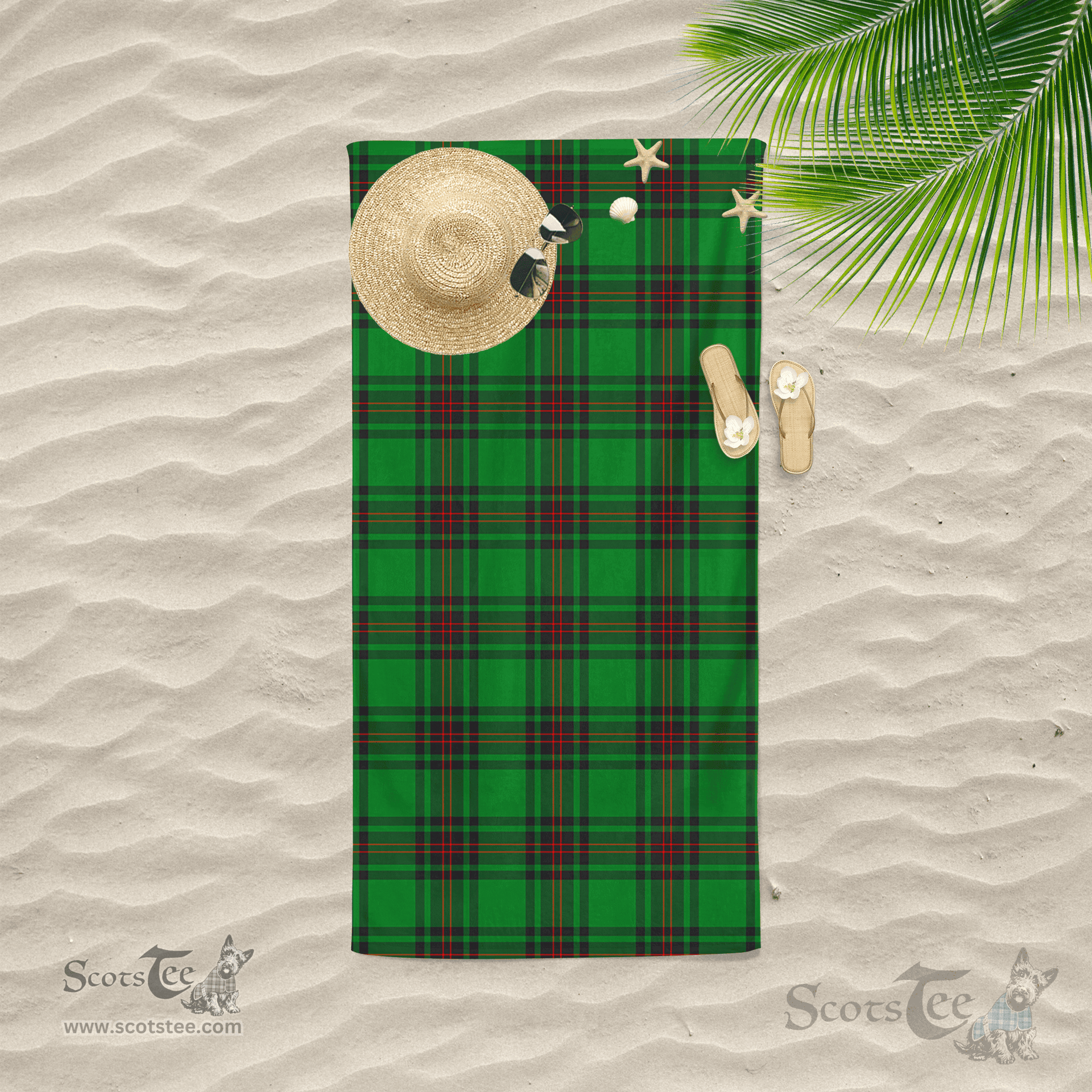Scottish Kinloch Clan Tartan Beach Towel