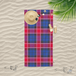 Scottish Graham Of Menteith Pink Clan Tartan Beach Towel