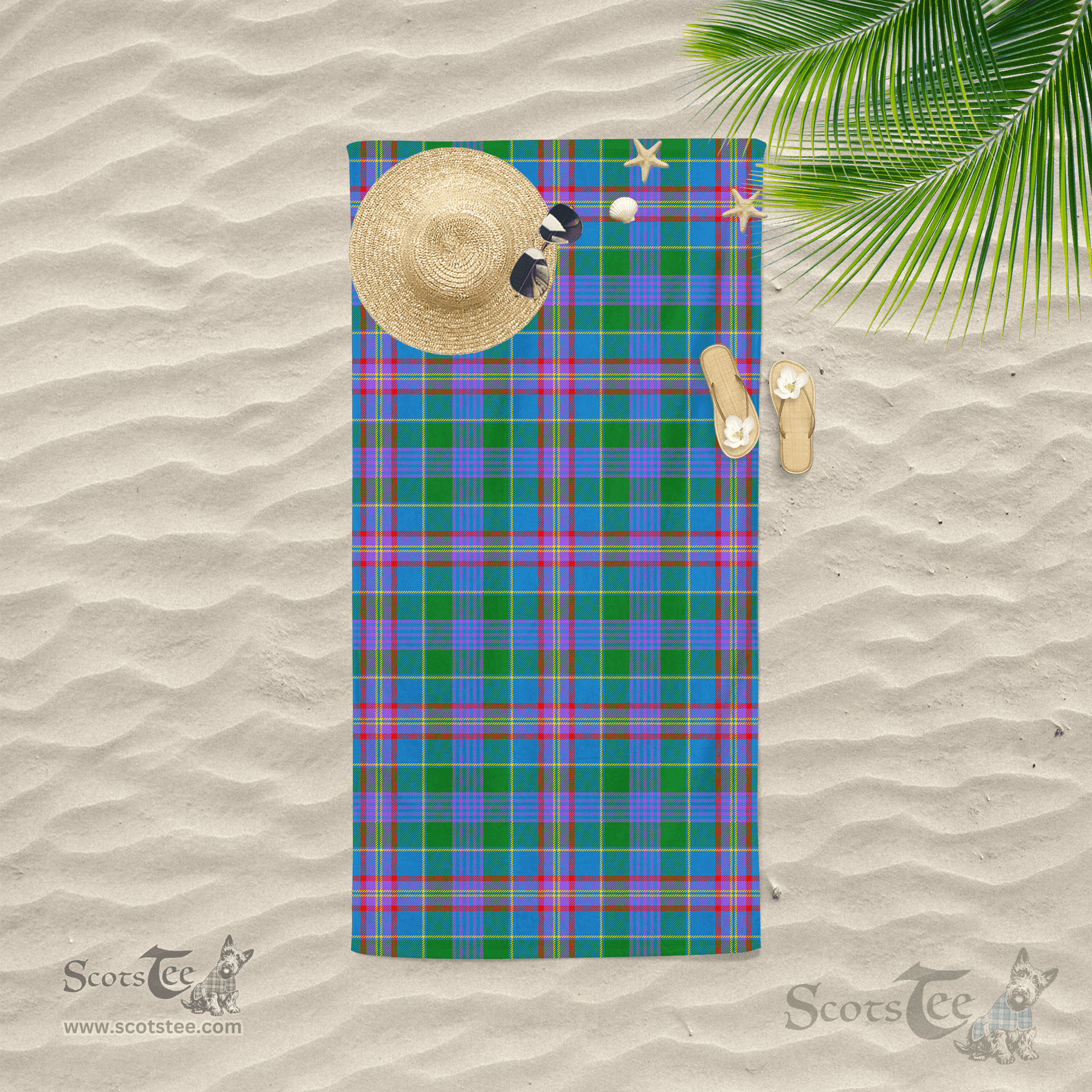 Scottish Ralston Clan Tartan Beach Towel