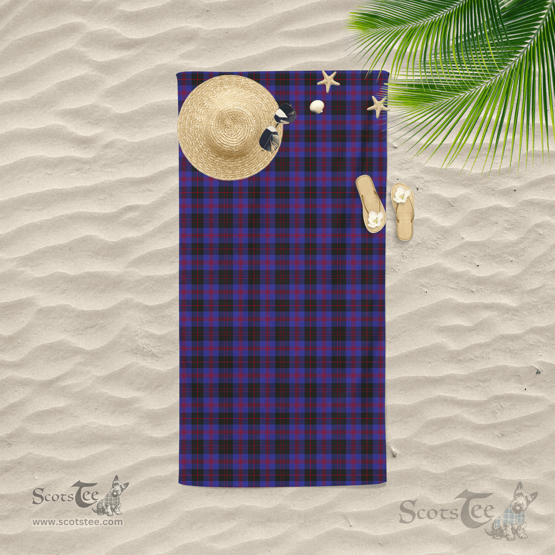 Scottish Horsburgh Clan Tartan Beach Towel