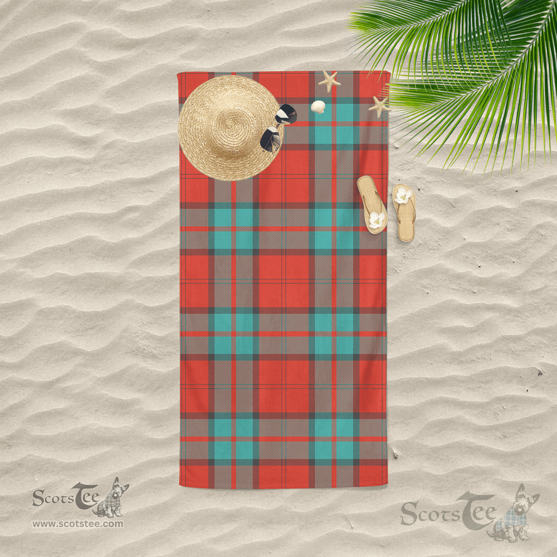 Scottish Dunbar Ancient Clan Tartan Beach Towel