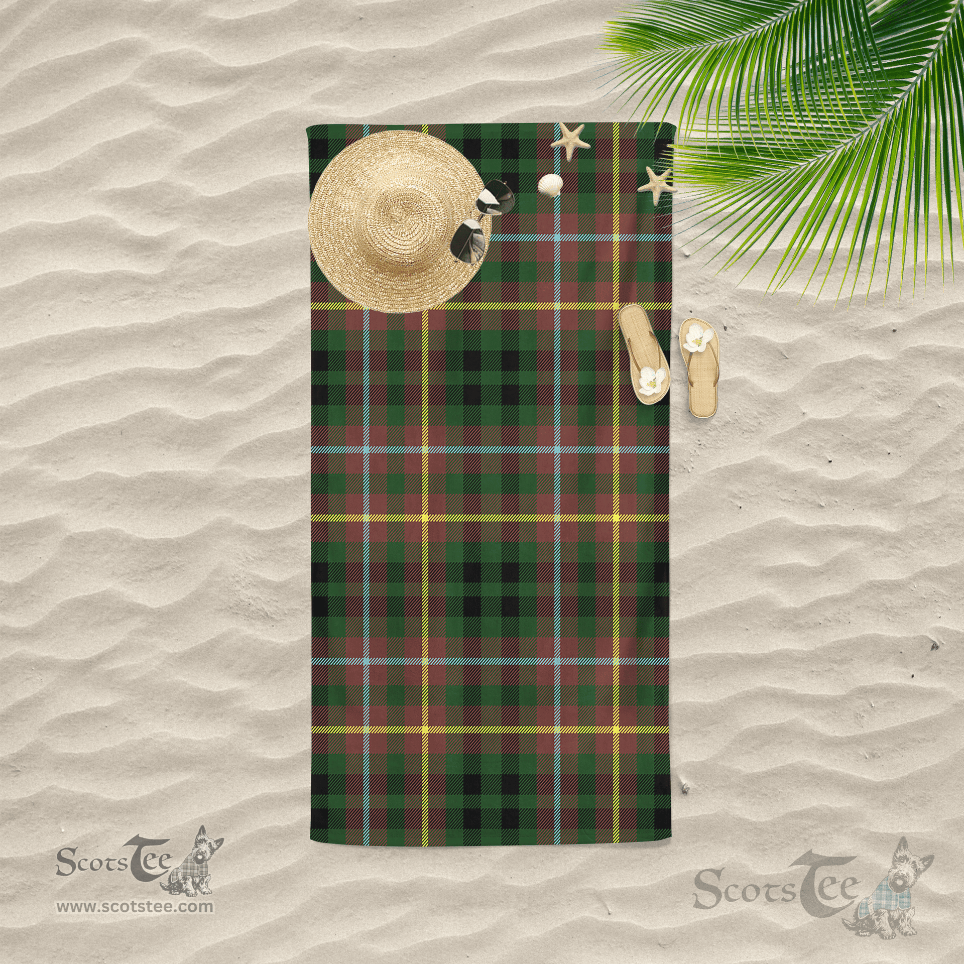 Scottish Buchanan Hunting Clan Tartan Beach Towel