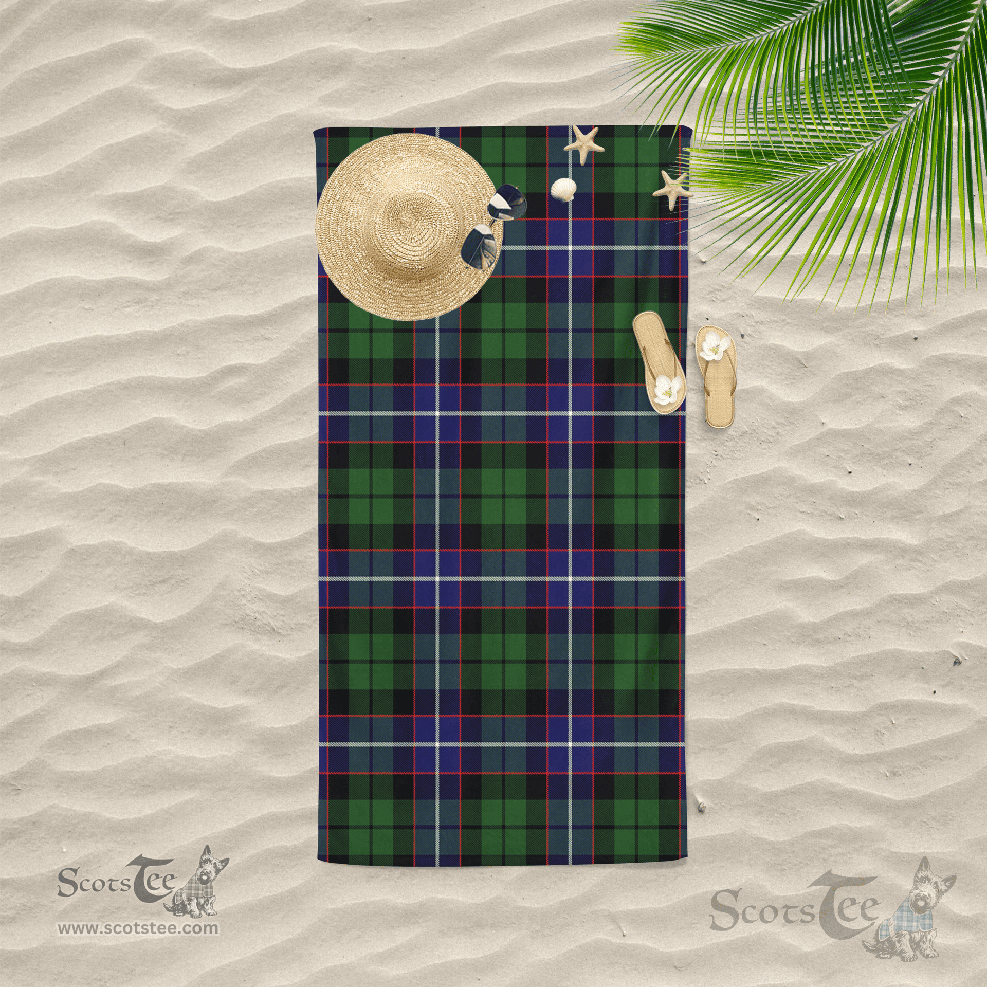 Scottish Galbraith Modern Clan Tartan Beach Towel