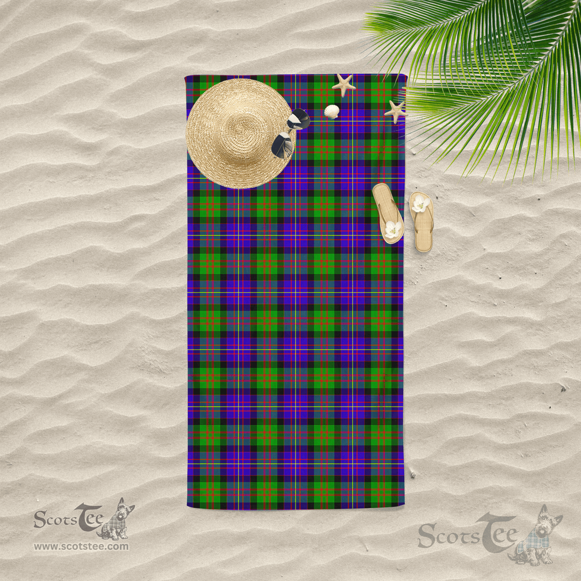 Scottish Cameron Clan Tartan Beach Towel