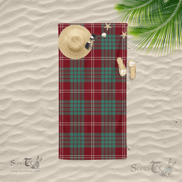 Scottish Crawford Modern Clan Tartan Beach Towel