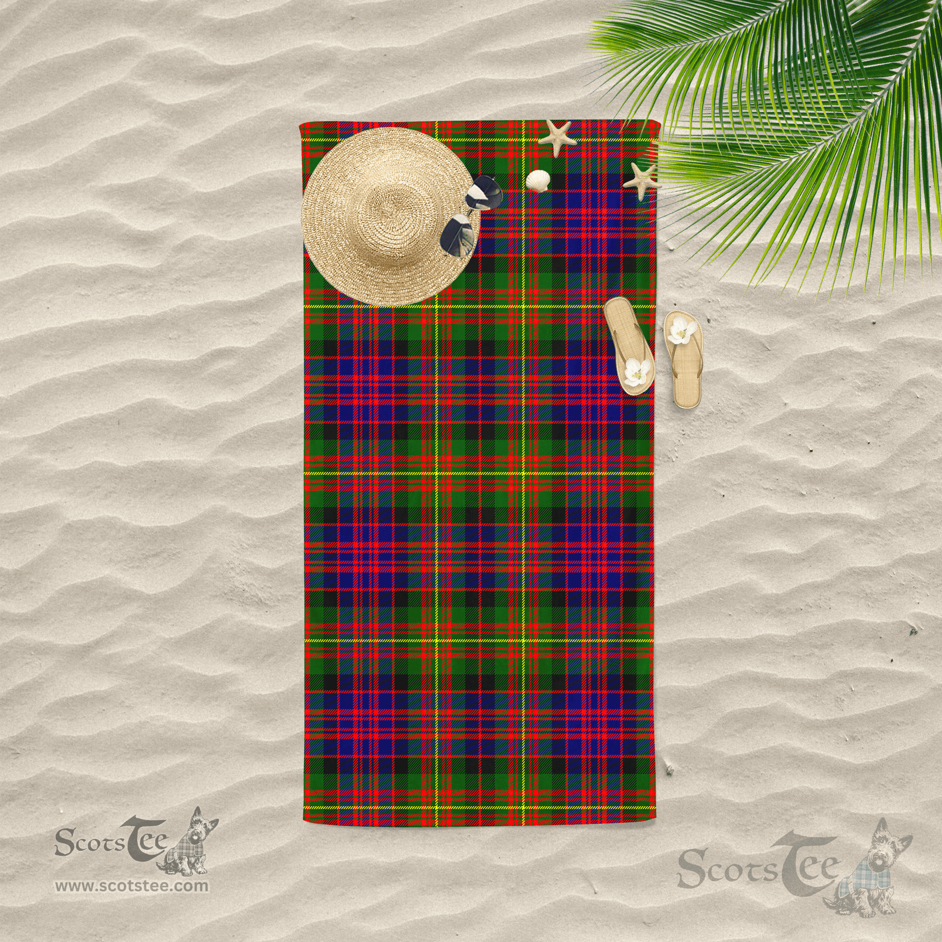 Scottish Carnegie Modern Clan Tartan Beach Towel