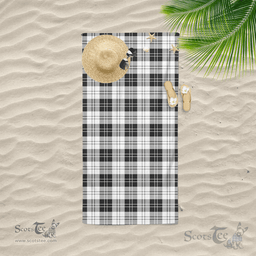 Scottish Erskine Black and White Clan Tartan Beach Towel
