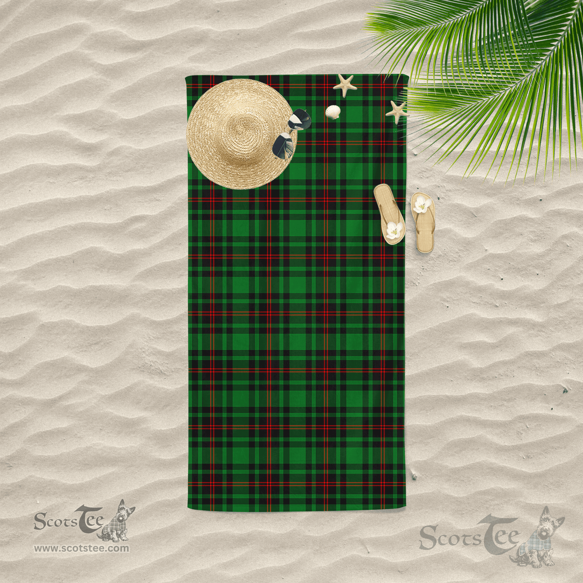 Scottish Beveridge Clan Tartan Beach Towel