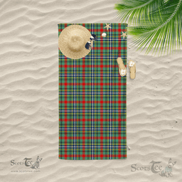 Scottish Bisset Clan Tartan Beach Towel